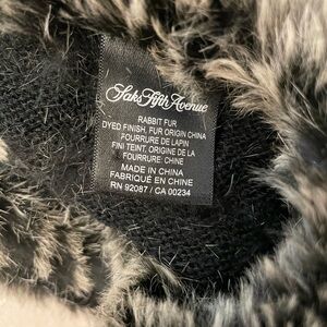 Saks Fifth Avenue Rabbit Fur Scarf